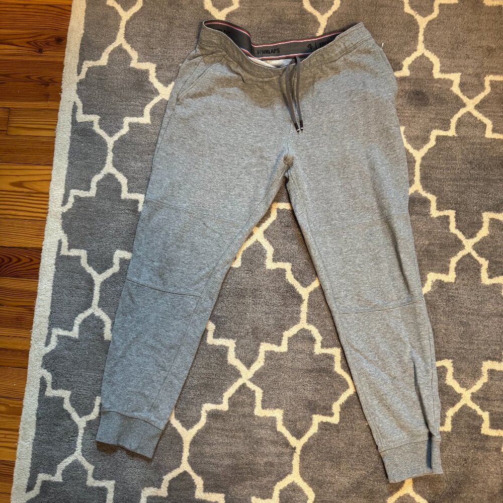 $100 Fourlaps Rush Sweatpants Joggers Athletic Fit Tapered Leg Gray Nedium